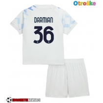 Otroške Nogometnih dresov Inter Milan Matteo Darmian #36 Gostujoči 2025-26 Kratki rokavi (+ hlače)